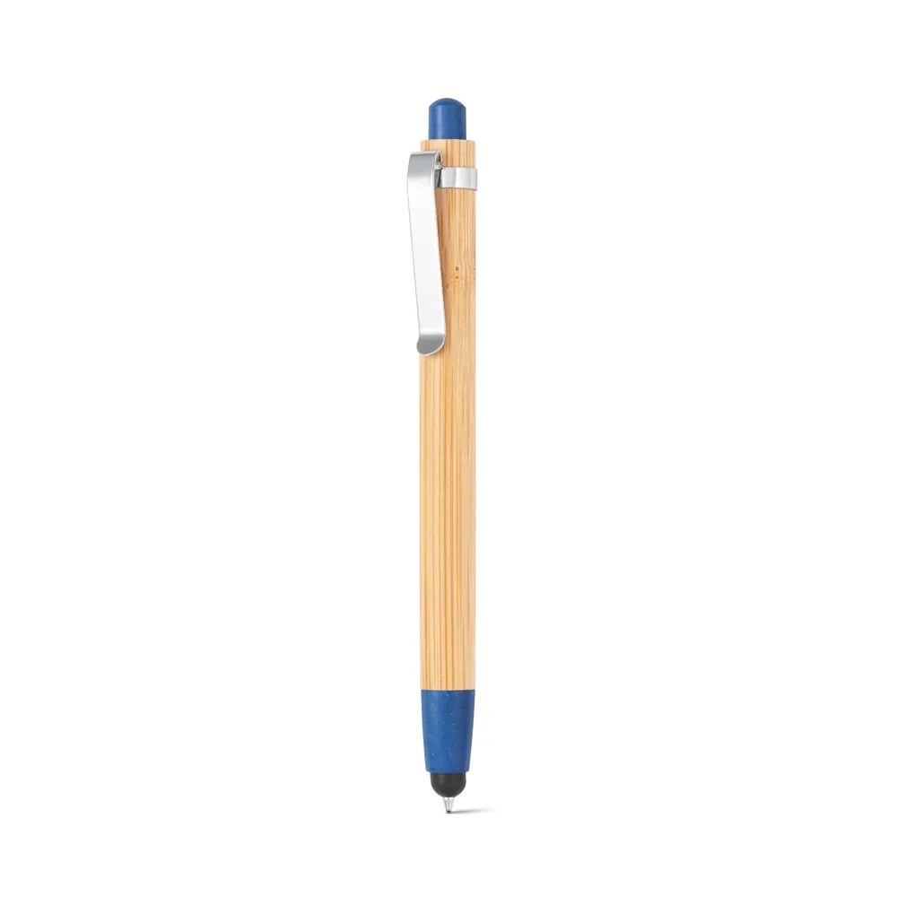 BENJAMIN-Esferografica-em-bambu-com-ponteira-touch-AZUL-ROYAL-22608-1